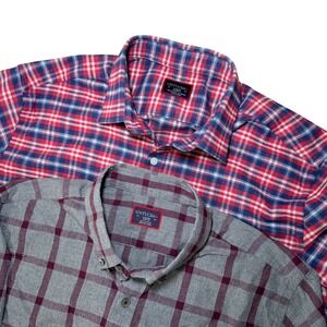 UNTUCKit Men's LG Plaid Long Sleeve Button Down Shirt Lot Of‎ 2 Slim Fit/Relaxed